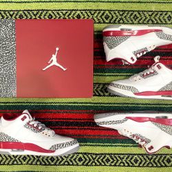 Jordan 3 Cardinal Red: Size 5.5Y
