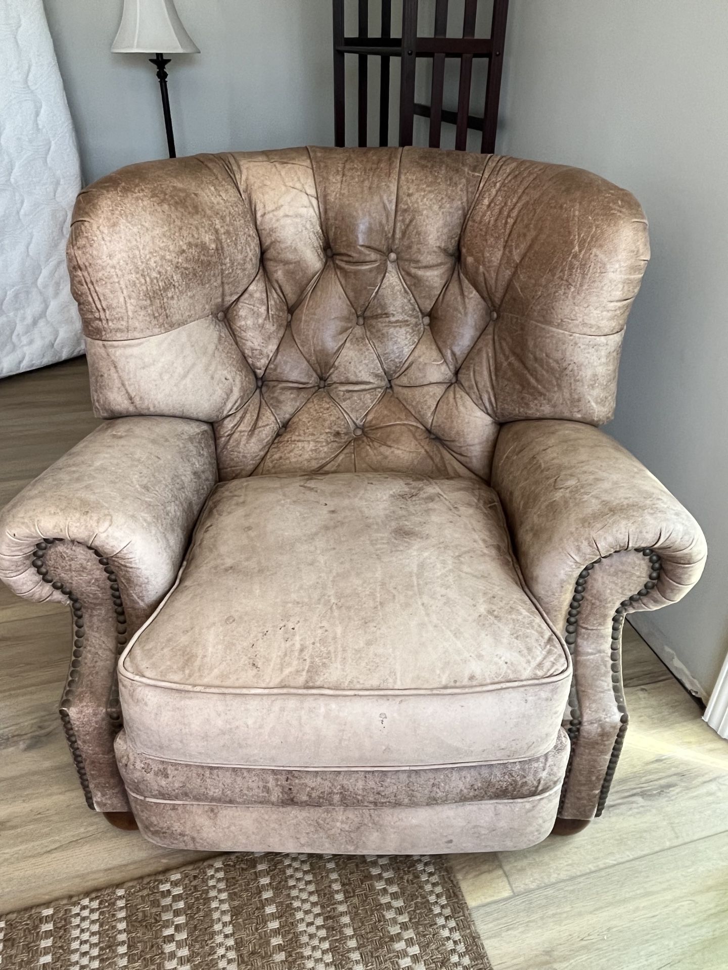 Oversize Leather Armchair, Recliner