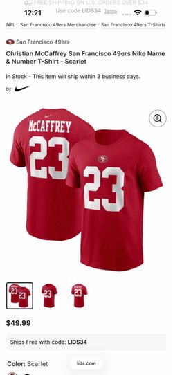 Nike McCaffrey #23 San Francisco 49ers T-Shirt