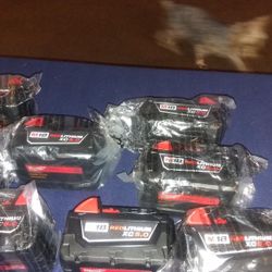 Milwaukee Five Amp Batteries $60 Each Or Five Of Them For $250