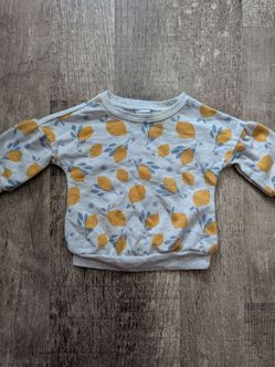 Baby Girl Lemon Print Sweatshirt