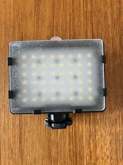 LED hot/cold shoe mount camera light.
