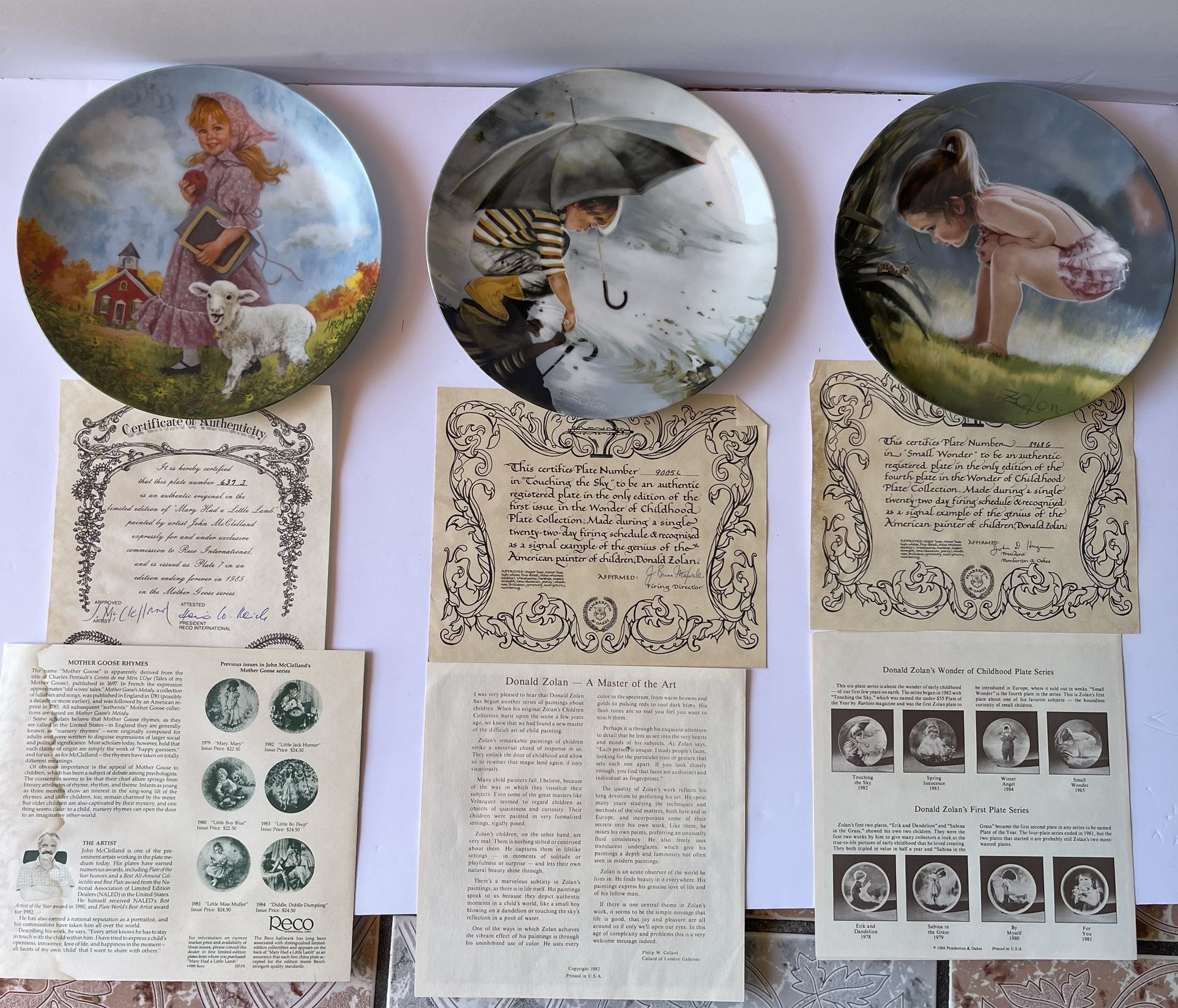 Vintage Collectible Plates