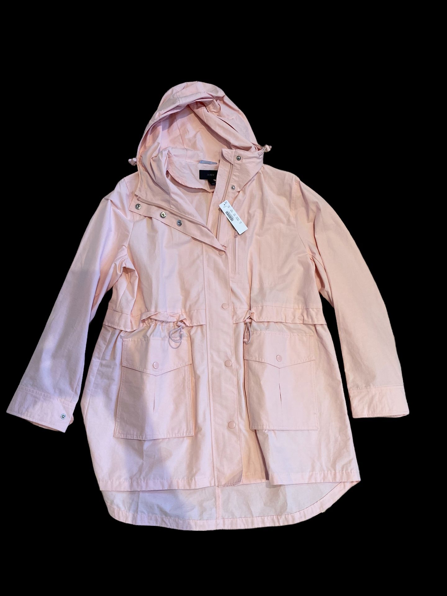 NWT J Crew Women’s pink rain coat size medium