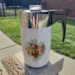 Vintage 10 Cup Corning Ware Percolator 