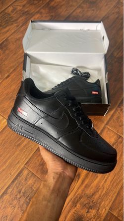 Size 9.5M- Brand New Nike Supreme Airforces ‘Black’