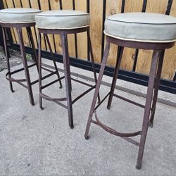 Vintage Industrial Metal Stools