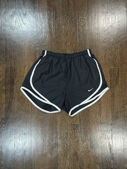 Nike black and white running shorts
