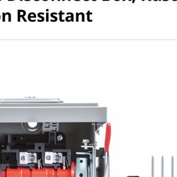 110/240V, Non-Fusible Safety Switch,