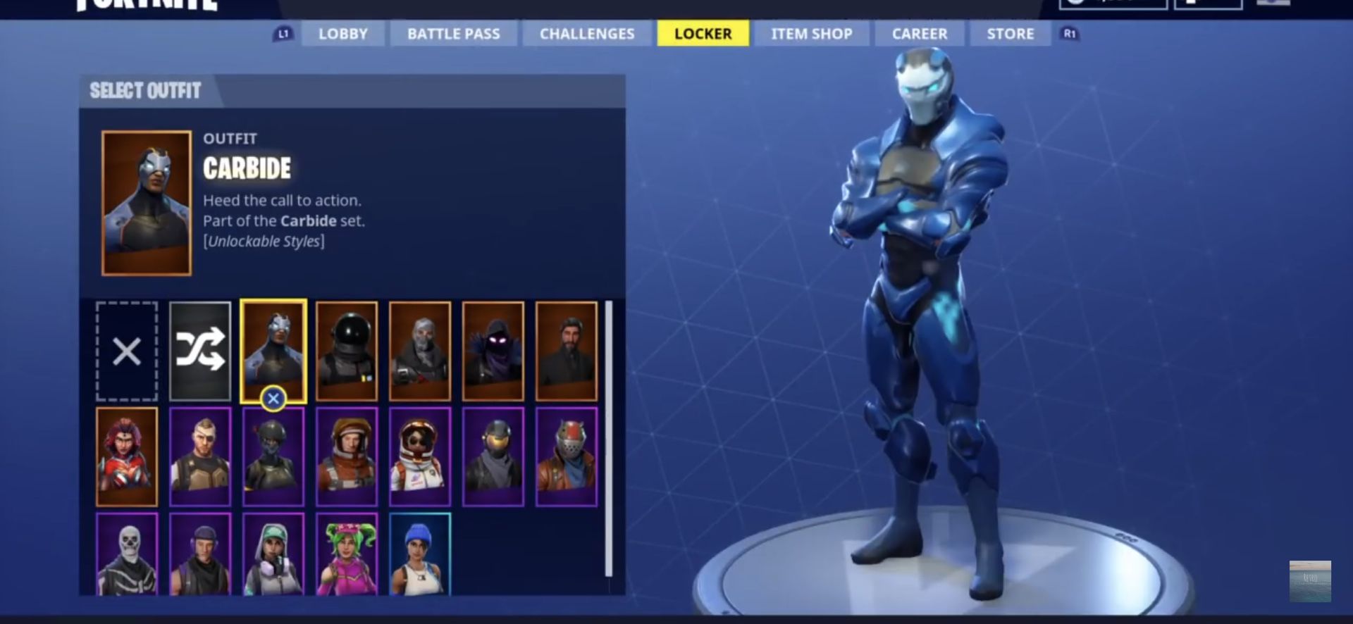 Fortnite account with Skull Trooper and Reaper pickaxe