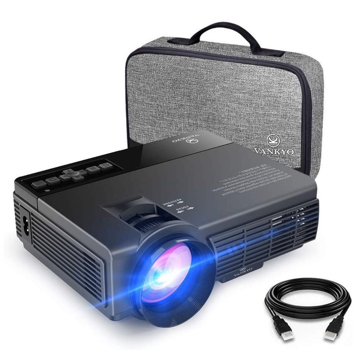 Vankyo Leisure 3(Upgraded Version) 3600L Mini Projector with 40000 Hours Lamp Life, LED Portable Projector Support 1080P and 170'' Display, Compatibl