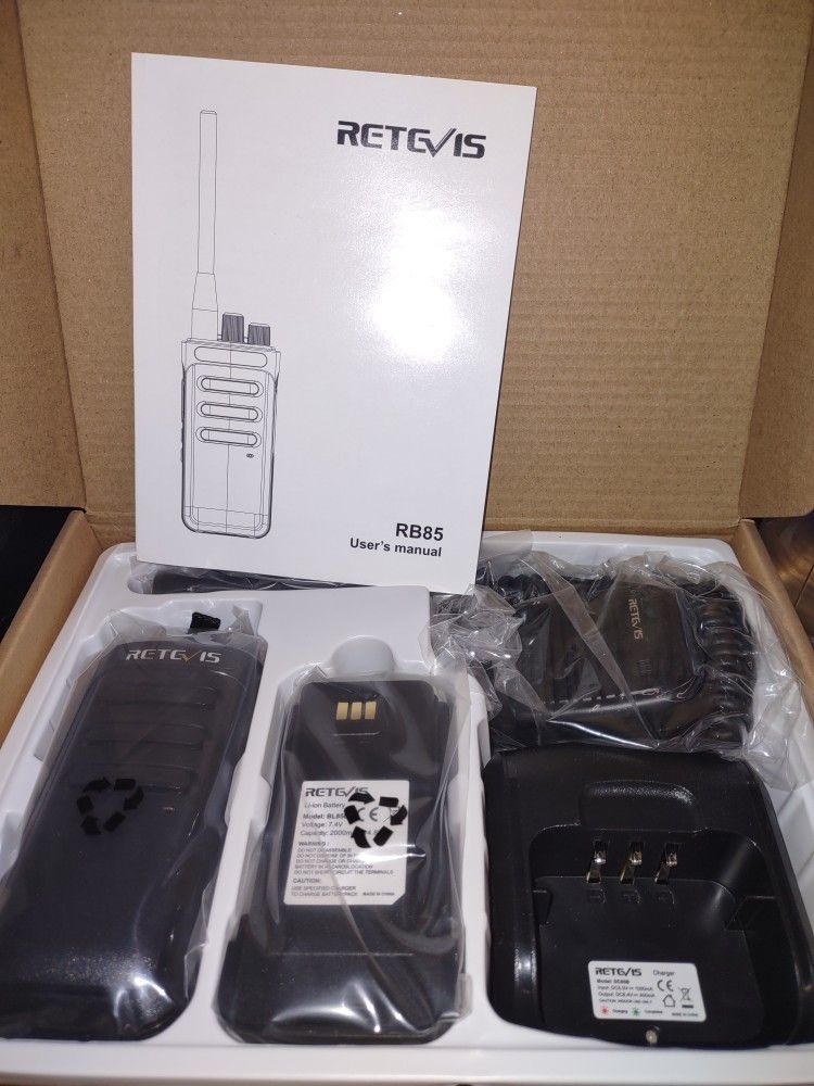 2 New RETC V15 walkie Talkie