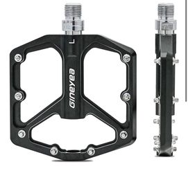 Bike Pedals, Universal Fit Bicycle Pedals Aluminum 9/16" Sealed Bearing Lightweight Wide Flat Platform for Road Mountain BMX MTB Bike