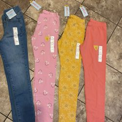 Little Girls New With Tags Pants Large 10/12 Bundle 