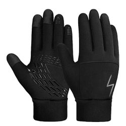 Kids Winter Gloves Back Water Repellent Touchscreen Warm Fleece Anti-Slip