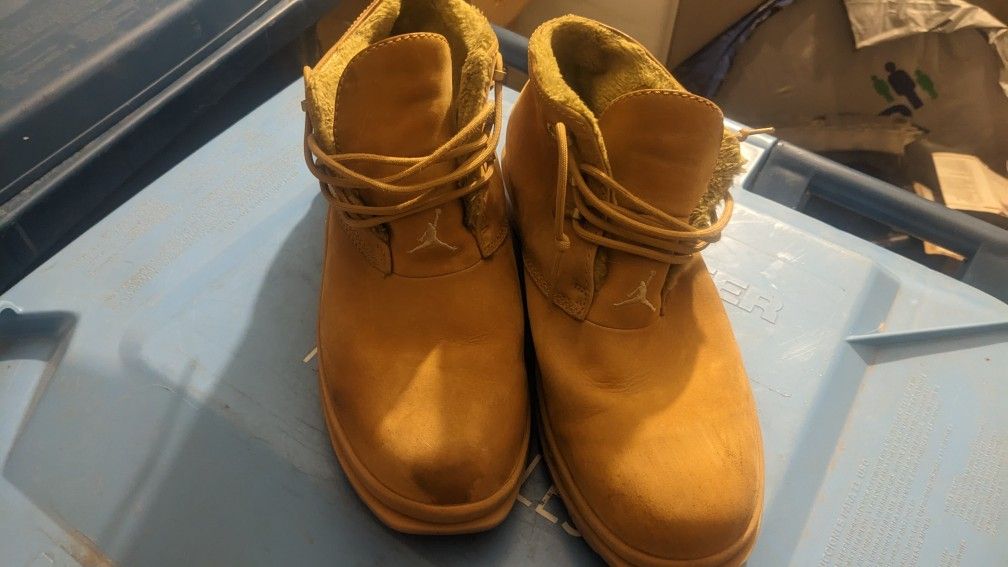 Men's Retro JORDAN Suede Boots Wheat Size 12