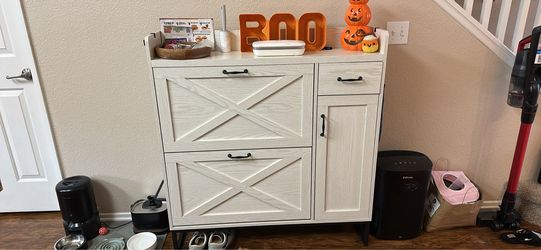 Farmhouse Style Storage Cabinet with Drawers