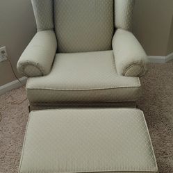 Wingback Chair & Ottoman