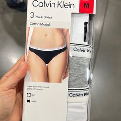NWT Calvin Klein 3-Pack cotton modal Bikini Size m