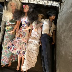 Vintage Dolls And Case Barbie? Charlie’s Angels Ken