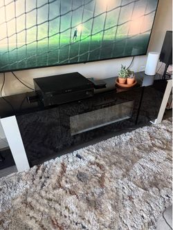 Modern TV Stand with fire pit