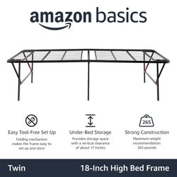 Amazon basics Foldable Bed Frame 18 Inch High
