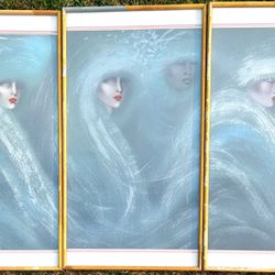 Victoria Montesinos Lithograph Set Prints From the Series "Out of My Dreams" Signed