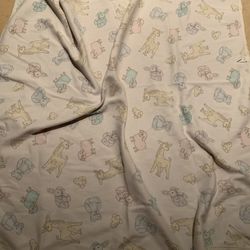 Pastel Animals Baby Receiving Blanket/ Towel