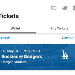 Dodgers Tickets 5/31