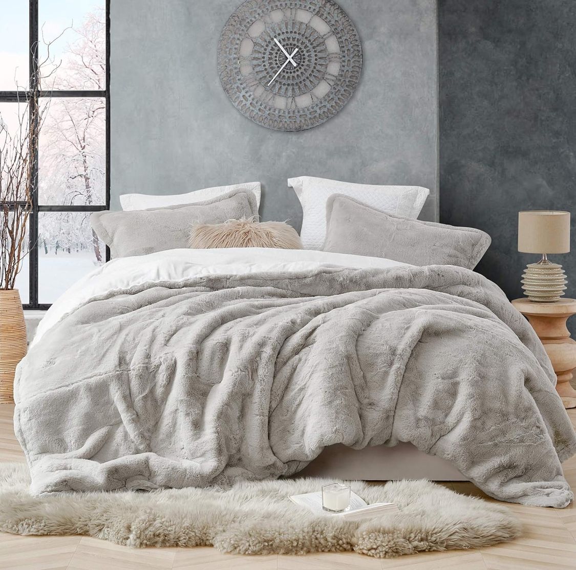 Coma Inducer OVersized Comforter Set Stone Taupe Oversize King,All Products : American Fashion Style Bags On Sale