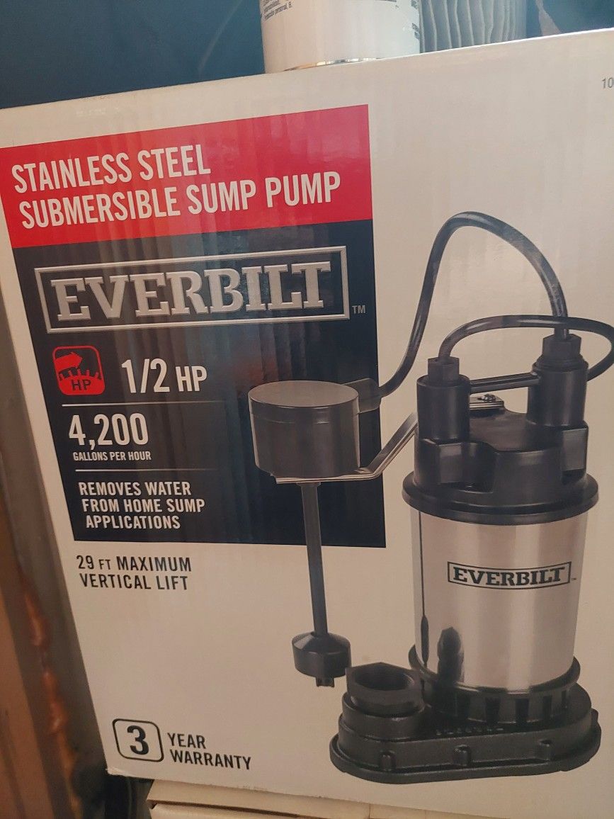 Sump Pump, New , In The Box 