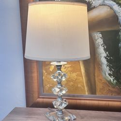 White lamp -crystal   heights: 25”