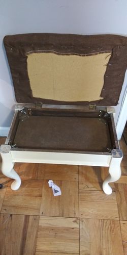 Storage Bench..metal chairs..pink chair