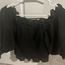 Black Off-Shoulder Blouse