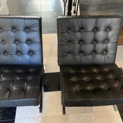 2 Barcelona Reproduction Chairs Mid Century Modern - Make Offer 