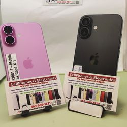 iPhone 16 128GB T Mobile Metro At&t Cricket In Excellent Condition Holidays Cash Deals
