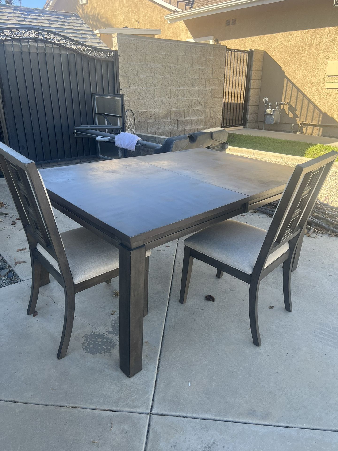 Dining table and chairs