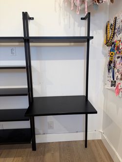 Cb2 black helix wall mount shelves