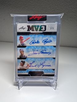 Baseball Card Triple Auto /3