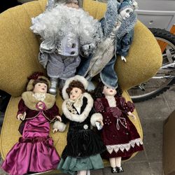 Porcelain Dolls 5 Vintage