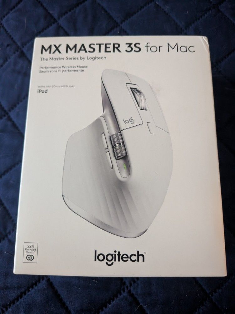 Logitech MX Master 3S for Mac - Wireless Bluetooth Mouse - Pale Grey