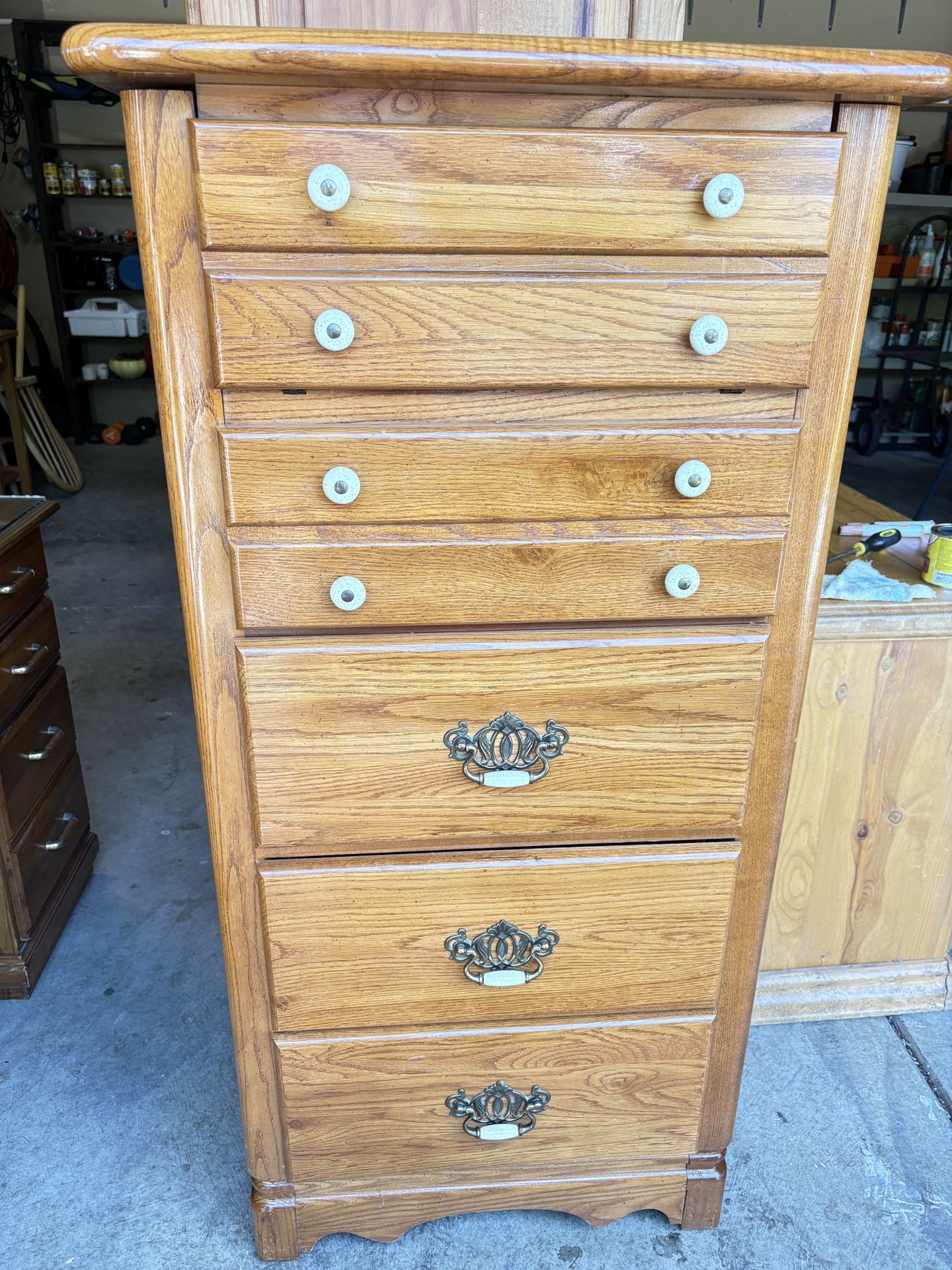 Solid Wood Dresser With Mirror