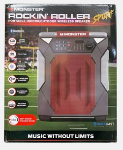 Monster Rockin' Roller Sport Portable Indoor/Outdoor Wireless Bluetooth Speaker