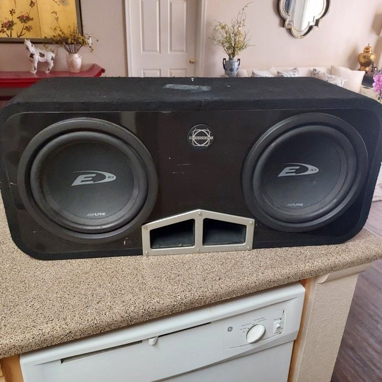 2 - 10" Alpine Type E subwoofers