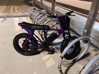 Purple Fat Tire Electric Bike