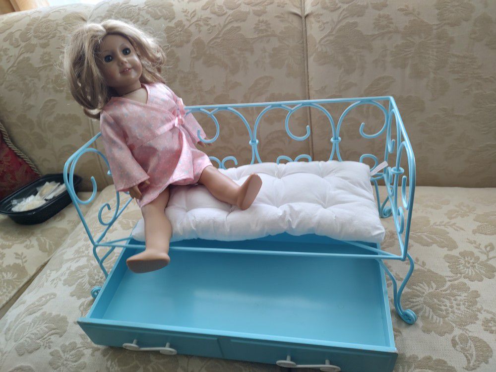 Vintage American Girl Doll, and Trundle Bed...Blonde, Hazel Eyes