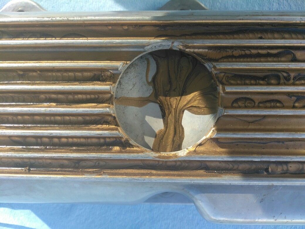 Vintage Edelbrock 4185 finned aluminum valve covers for Oldsmobile 400