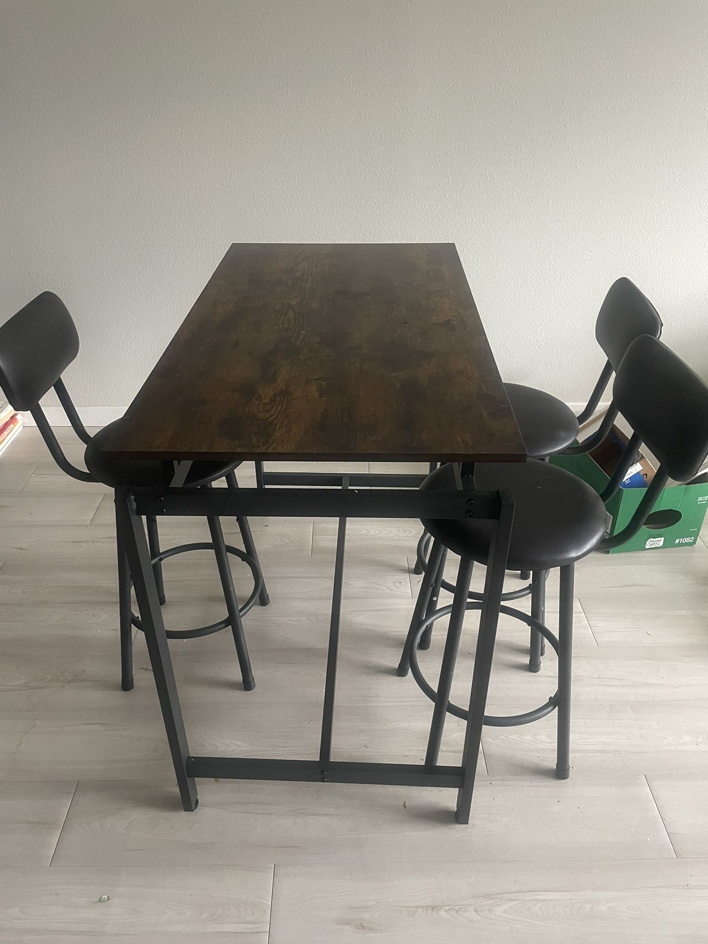 Wooden Kitchen Table And 3 Chairs
