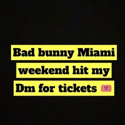 Bad Bunny Concert Tickets 