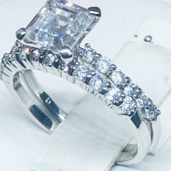 Sterling Silver 2 Pieces Bridal Set Size 6